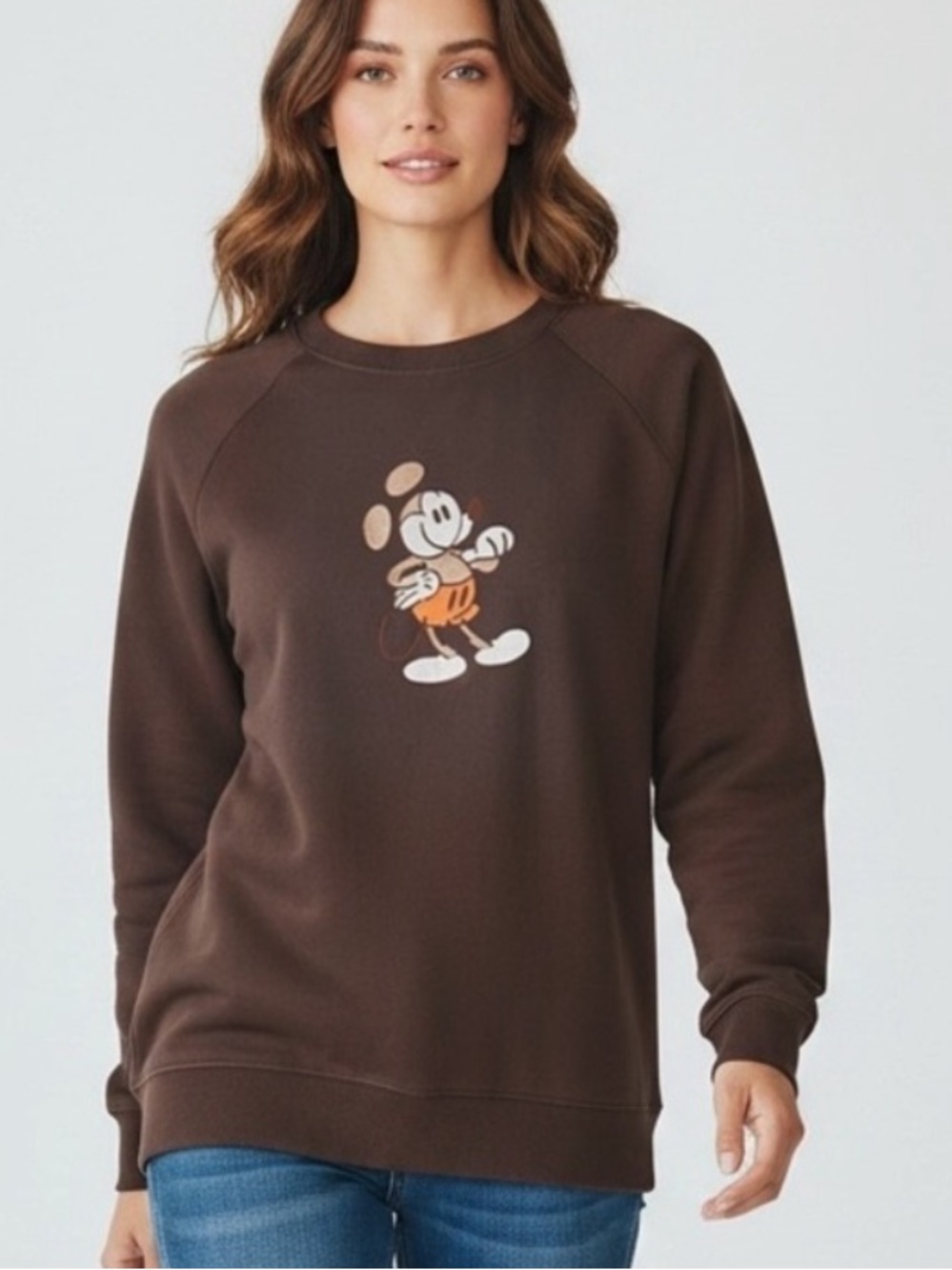 DISNEY Brown Mickey Mouse Sweatshirt
